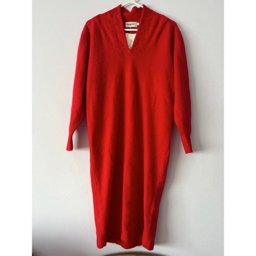 NWT Magnolia Embroidered Details Lambswool Angora Dress